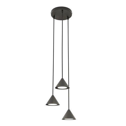 Czarna potrójna lampa wisząca - 4X D129 S1-N90 ze sklepu Edinos.pl w kategorii Lampy wiszące - zdjęcie 174095792