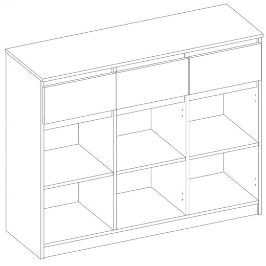 Komoda z drzwiczkami do salonu antracyt + dąb artisan - Valia Elior One Size Edinos.pl