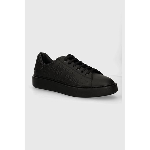 Iceberg sneakersy skórzane Bozeman kolor czarny IU168401 ze sklepu ANSWEAR.com w kategorii Trampki męskie - zdjęcie 174096302