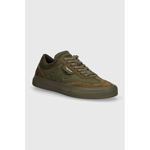 Aeronautica Militare sneakersy kolor zielony SC264UXPL238 ze sklepu ANSWEAR.com w kategorii Trampki męskie - zdjęcie 174096312