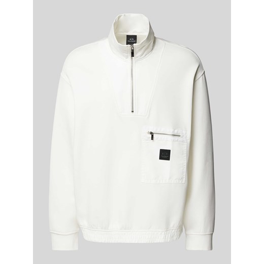 Bluza z kołnierzem z kieszenią zapinaną na zamek błyskawiczny ze sklepu Peek&Cloppenburg  w kategorii Bluzy męskie - zdjęcie 174096720