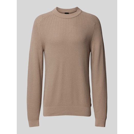 Sweter z dzianiny z okrągłym dekoltem model ‘Klincru’ ze sklepu Peek&Cloppenburg  w kategorii Swetry męskie - zdjęcie 174096804