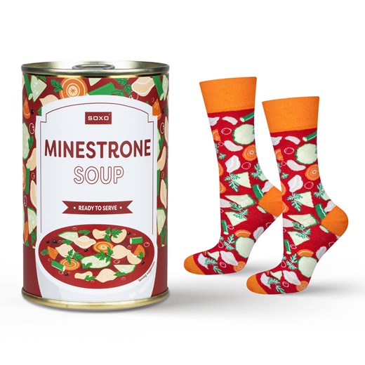 Skarpetki Męskie | Damskie SOXO GOOD STUFF  minestrone soup w puszce ze sklepu Sklep SOXO w kategorii Skarpetki męskie - zdjęcie 174096941