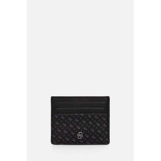 BOSS etui na karty skórzane kolor czarny 50523971 ze sklepu ANSWEAR.com w kategorii Etui - zdjęcie 174097641