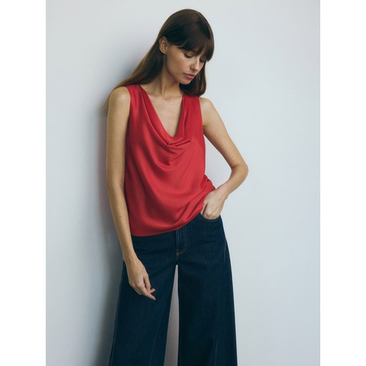 Reserved - Satynowa bluzka - czerwony Reserved XS Reserved