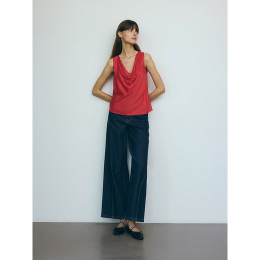 Reserved - Satynowa bluzka - czerwony Reserved S Reserved