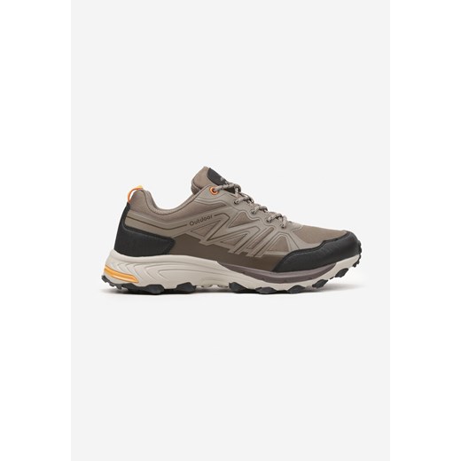 Jasnobrązowe Płaskie Buty Sportowe Sneakersy z Tłoczoną Podeszwą Evida ze sklepu born2be.pl w kategorii Buty sportowe męskie - zdjęcie 174099880