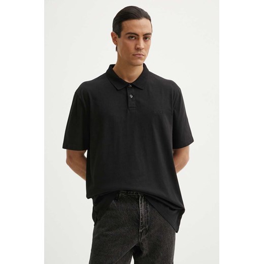 Levi&apos;s polo bawełniane kolor czarny gładki A6735 ze sklepu ANSWEAR.com w kategorii T-shirty męskie - zdjęcie 174101323