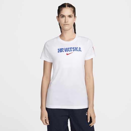 Bluzka damska Nike z okrągłym dekoltem z krótkim rękawem na wiosnę