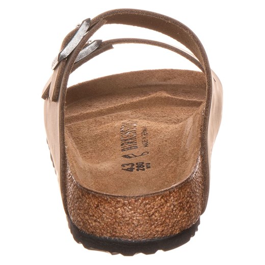 Birkenstock Skórzane klapki "Arizona" w kolorze khaki 43 promocyjna cena Limango Polska