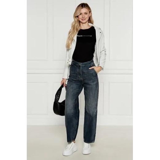 Bluzka damska Armani Exchange bawełniana z okrągłym dekoltem