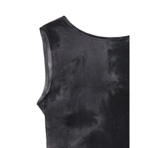 Cropp - Wzorzysta czarna sukienka maxi - czarny Cropp XL Cropp