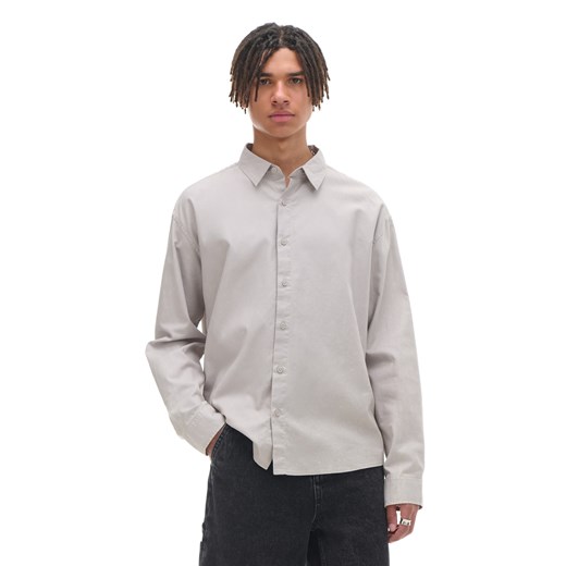 Cropp - Szara koszula oversize - jasny szary ze sklepu Cropp w kategorii Koszule męskie - zdjęcie 174107700