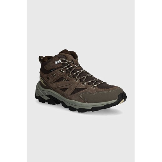 Jack Wolfskin buty Vojo Tour Texapore męskie kolor brązowy A62072 ze sklepu ANSWEAR.com w kategorii Buty trekkingowe męskie - zdjęcie 174108430