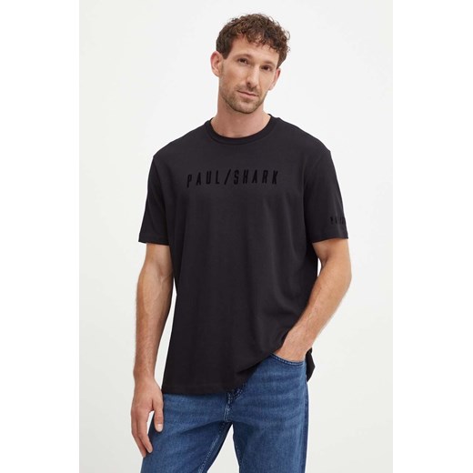Paul&amp;Shark t-shirt bawełniany męski kolor czarny z nadrukiem 14311638 ze sklepu ANSWEAR.com w kategorii T-shirty męskie - zdjęcie 174108652