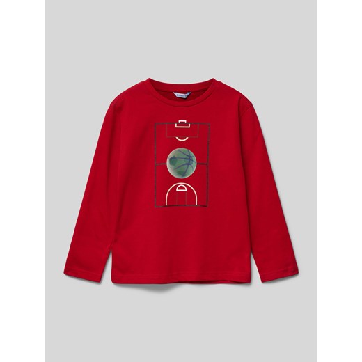 Bluzka z długim rękawem z nadrukowanym motywem ze sklepu Peek&Cloppenburg  w kategorii T-shirty chłopięce - zdjęcie 174109023