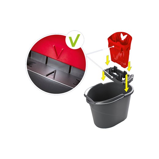 Vileda Wiaderko "Ulramax" w kolorze czarno-czerwonym - 10 l Vileda onesize Limango Polska promocyjna cena