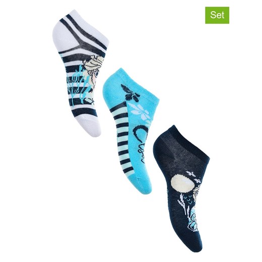 Disney Frozen Skarpety-stopki (3 pary) "Kraina lodu" w różnych kolorach ze sklepu Limango Polska w kategorii Skarpetki dziecięce - zdjęcie 174110670