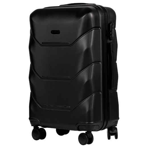 Walizka podróżna średnia Wings Peacock 3.0 z poszerzeniem 24" BLACK ze sklepu WINGS w kategorii Walizki - zdjęcie 174111114