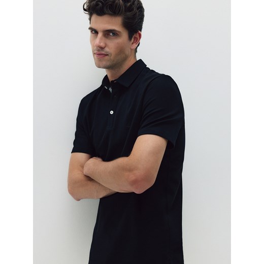 Reserved - Koszulka polo regular fit - czarny Reserved S Reserved