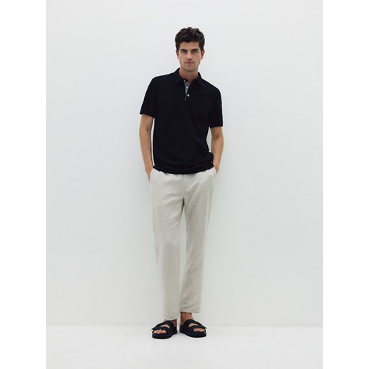 Reserved - Koszulka polo regular fit - czarny Reserved L Reserved