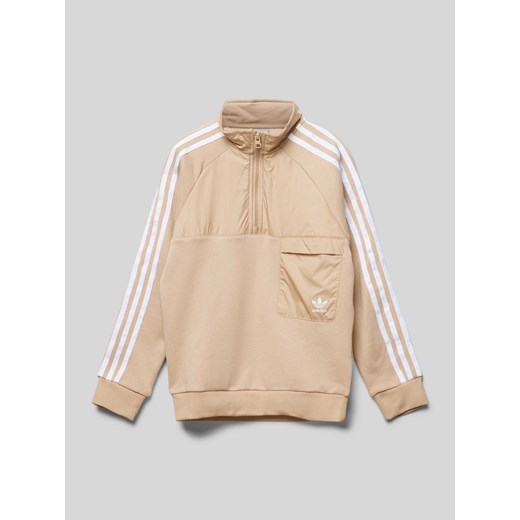 Bluza z krótką listwą z zamkiem błyskawicznym model ‘CREW MAGBEI’ ze sklepu Peek&Cloppenburg  w kategorii Bluzy chłopięce - zdjęcie 174113233