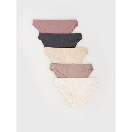 Reserved - Bawełniane majtki bikini 5 pack - jasnofioletowy Reserved M Reserved