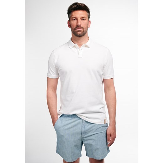 Eterna t-shirt męski biały bawełniany z krótkim rękawem casual