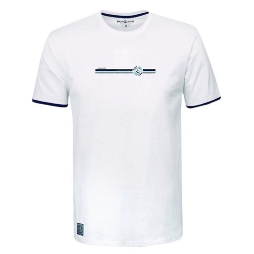 Koszulka Męska (T-Shirt) - PAKO JEANS - Biała, Nadruk TSPJNS14anchorBI ze sklepu JegoSzafa.pl w kategorii T-shirty męskie - zdjęcie 174115844