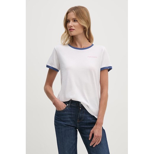 Pepe Jeans t-shirt bawełniany ELISE damski kolor biały PL505878 ze sklepu ANSWEAR.com w kategorii Bluzki damskie - zdjęcie 174116133