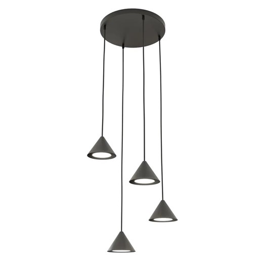 Czarna nowoczesna lampa wisząca nad wyspę - 16X D130 M9-G49 ze sklepu Edinos.pl w kategorii Lampy wiszące - zdjęcie 174116311