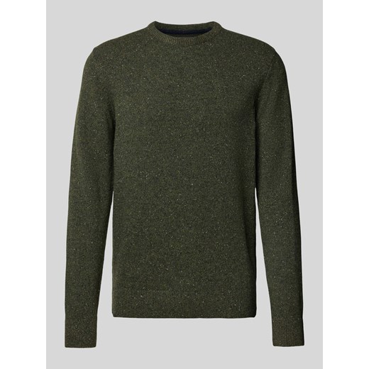 Sweter z dzianiny z wyhaftowanym logo model ‘Tisbury’ ze sklepu Peek&Cloppenburg  w kategorii Swetry męskie - zdjęcie 174116792