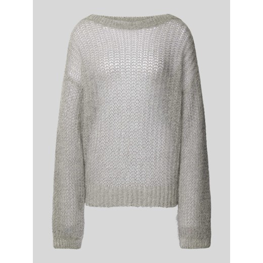 Sweter z dzianiny z dekoltem w łódkę model ‘Fablura’ ze sklepu Peek&Cloppenburg  w kategorii Swetry damskie - zdjęcie 174117093