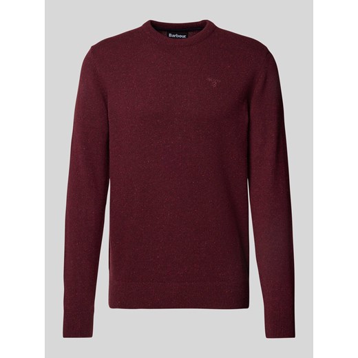 Sweter z dzianiny z wyhaftowanym logo model ‘Tisbury’ ze sklepu Peek&Cloppenburg  w kategorii Swetry męskie - zdjęcie 174117132