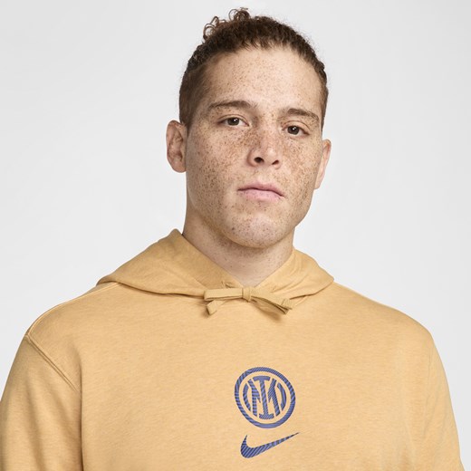 Brązowa bluza męska Nike z dresu w stylu młodzieżowym