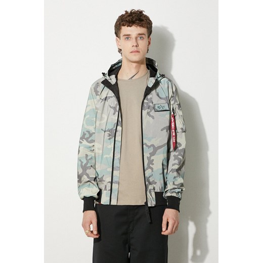 Alpha Industries kurtka MA-1 LW HOODED REFLECTIVE CAMO męska kolor zielony Alpha Industries L okazyjna cena PRM
