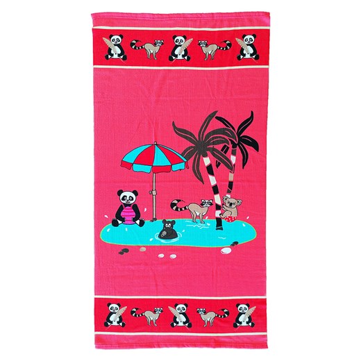 Le Comptoir de la Plage Ręcznik plażowy &quot;Juna - Baignade&quot; w kolorze różowym - 140 x 70 cm ze sklepu Limango Polska w kategorii Ręczniki - zdjęcie 174119930