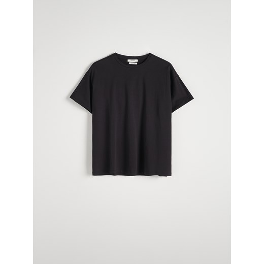 Reserved - Bawełniany t-shirt - czarny Reserved XS Reserved