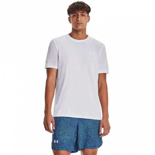 Męska koszulka do biegania Under Armour UA SEAMLESS STRIDE SS - biała ze sklepu Sportstylestory.com w kategorii T-shirty męskie - zdjęcie 174122332