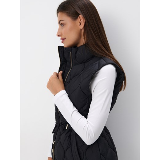 Mohito - Pikowana czarna kamizelka - czarny Mohito 34 Mohito