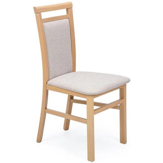 Drewniane krzesło w stylu klasycznym dąb artisan + beżowy H2-R85 ze sklepu Edinos.pl w kategorii Krzesła - zdjęcie 174123882