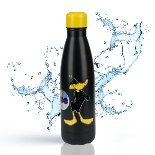 Butelka termiczna 500mL Czarna | wytrzymała i praktyczna | Warner Bros | Daffy ze sklepu Sklep SOXO w kategorii Naczynia dziecięce - zdjęcie 174125333