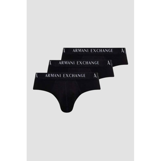ARMANI EXCHANGE Czarne slipy 3PACK, Rozmiar S ze sklepu outfit.pl w kategorii Majtki męskie - zdjęcie 174126162