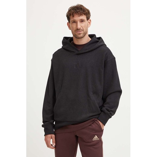 adidas bluza All SZN męska kolor czarny z kapturem gładka IV5212 ze sklepu ANSWEAR.com w kategorii Bluzy męskie - zdjęcie 174126533