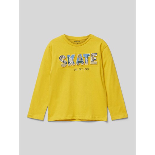 Bluzka z długim rękawem i detalem z logo ze sklepu Peek&Cloppenburg  w kategorii T-shirty chłopięce - zdjęcie 174127630