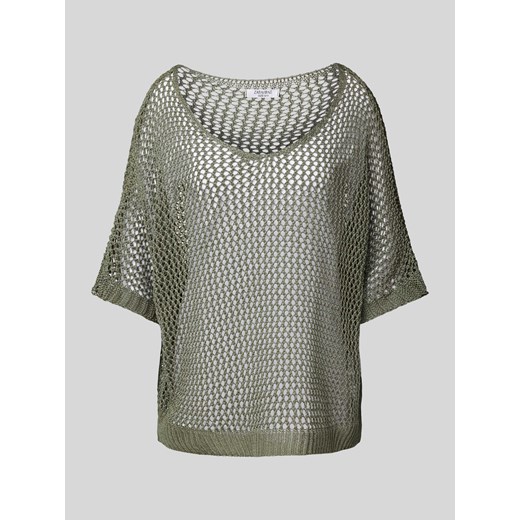 Sweter z dzianiny z ażurowym wzorem ze sklepu Peek&Cloppenburg  w kategorii Swetry damskie - zdjęcie 174127870