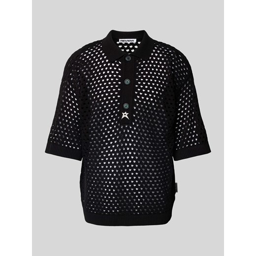 Koszulka polo o kroju relaxed fit z ażurowym wzorem ze sklepu Peek&Cloppenburg  w kategorii T-shirty męskie - zdjęcie 174128434