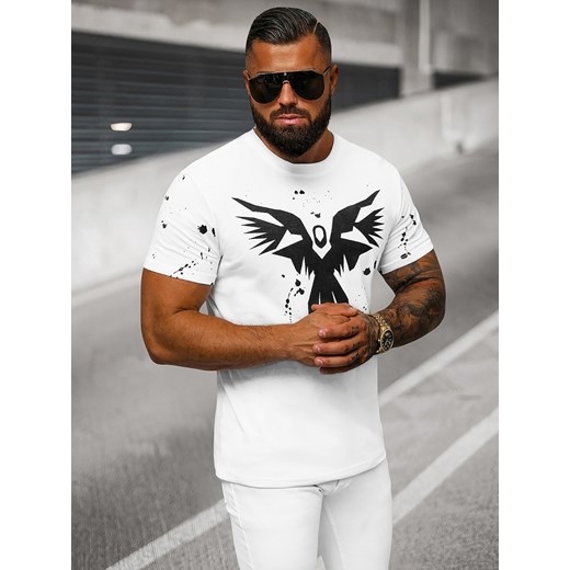 T-shirt męski biały OZONEE O/T109/1Z Ozonee M ozonee.pl
