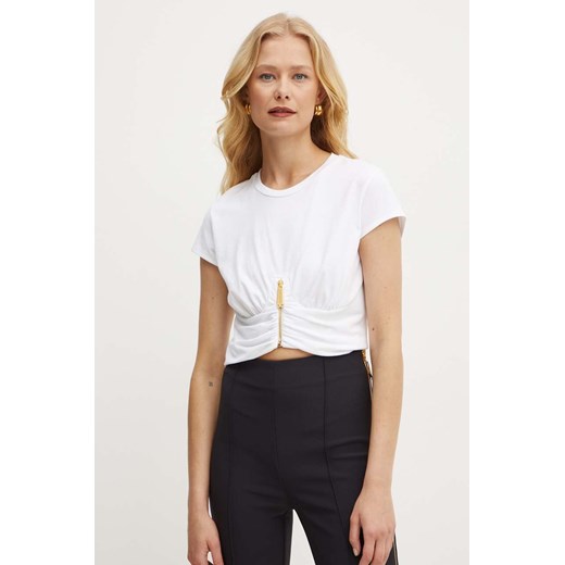 Elisabetta Franchi t-shirt bawełniany damski kolor biały MA00846E2 Elisabetta Franchi 36 ANSWEAR.com