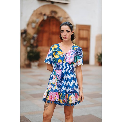 Isla Bonita by SIGRIS Sukienka w kolorze niebieskim ze wzorem ze sklepu Limango Polska w kategorii Sukienki - zdjęcie 174132251